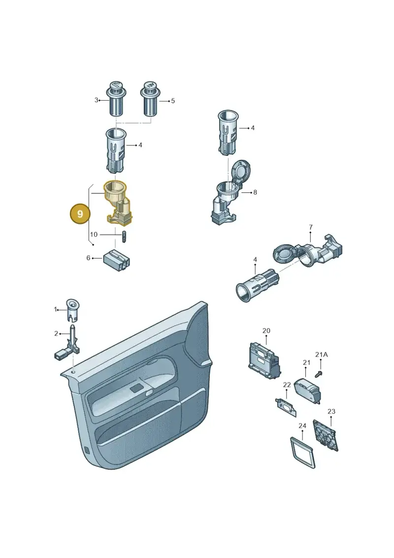 1J0919341A — SEAT Ibiza Stylance (2015-) diagram 409919700, position 9