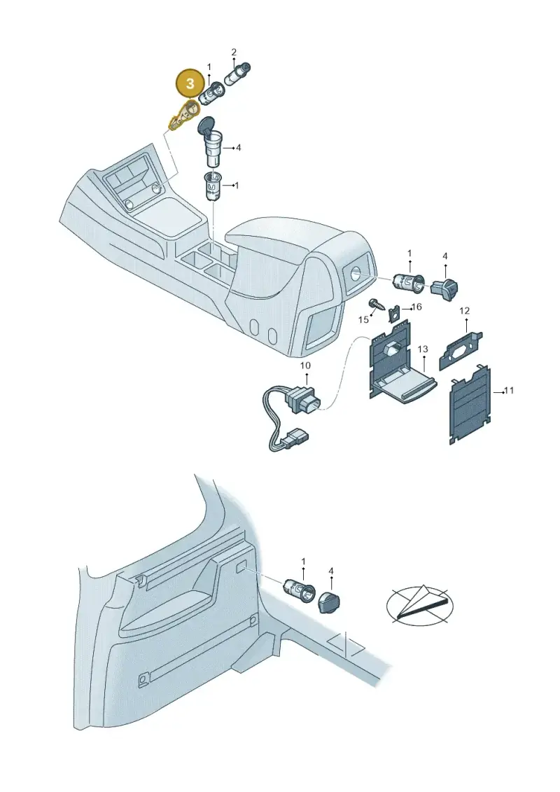 1J0919341A — SEAT Alhambra Stylance (2015-2022) diagram 689919200, position 3