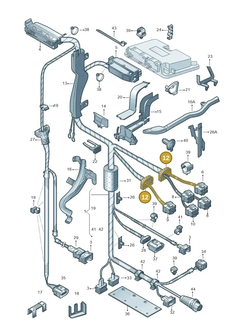 1J0941389 — SEAT TOLEDO/LEON/LEON-4 (2001-2006) diagram 203971250, position 12
