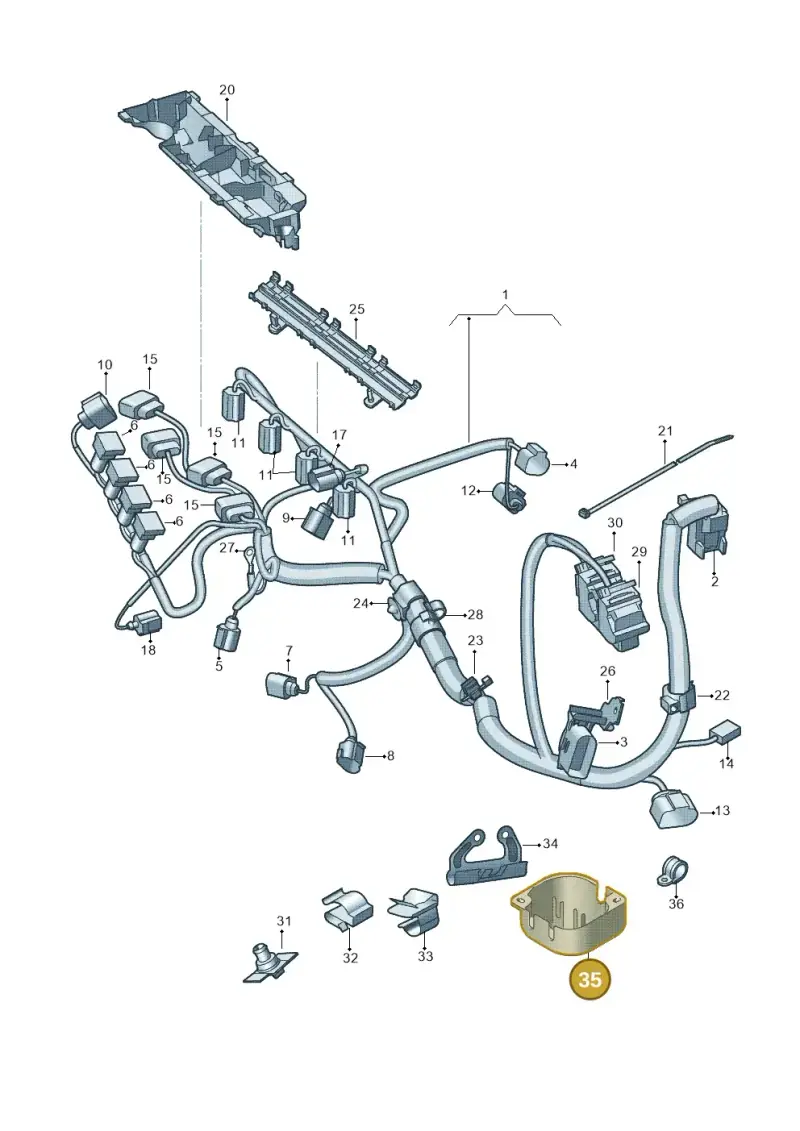 1J0971830N — SEAT Ibiza Reference (2012-2012) diagram 672971170, position 35