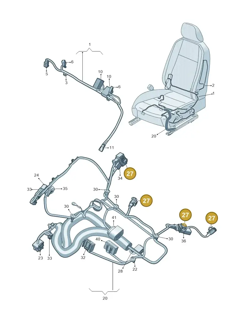 1J0971830N — SEAT Leon ST Stylance (2016-2020) diagram 746972260, position 27