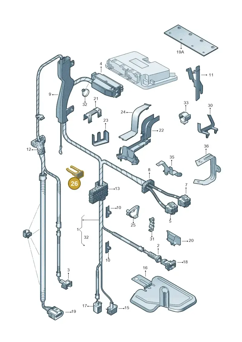 1J0971845A — SEAT TOLEDO/LEON/LEON-4 (2001-2006) diagram 203971230, position 26