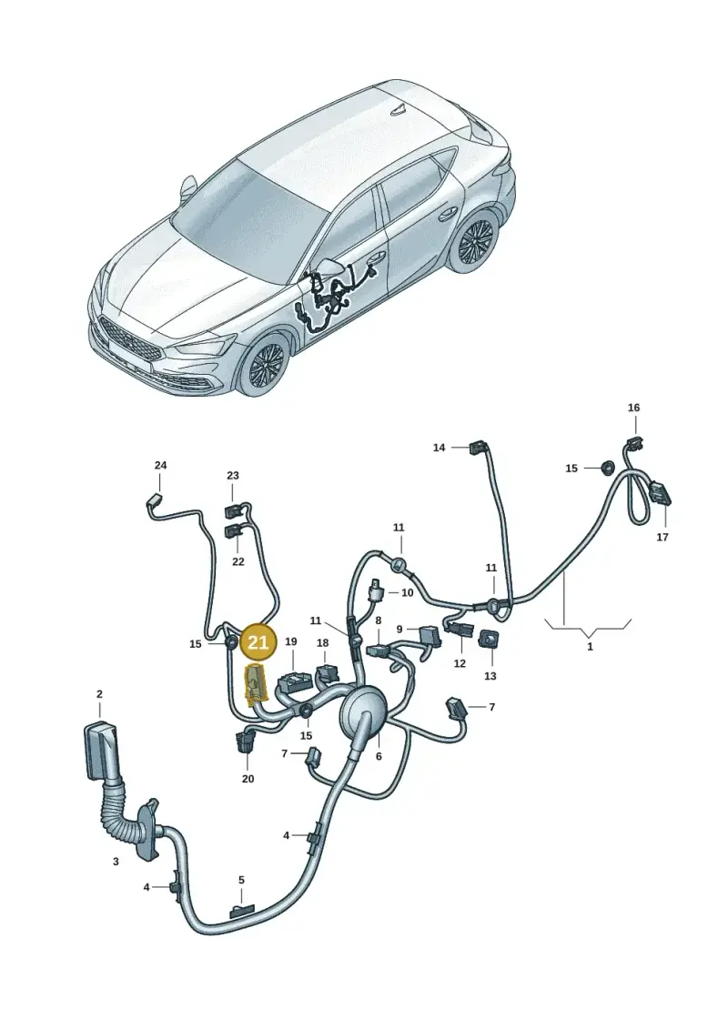 1J0972977D — SEAT Formentor TSI CUPRA (2020-) diagram 5fn972033, position 21