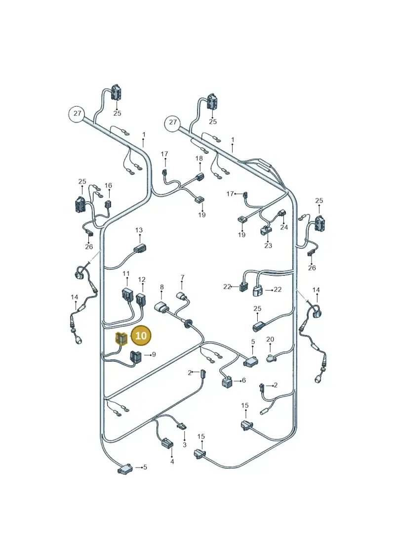 1J0973303 — SEAT Altea XL Reference (2013-2013) diagram 418971860, position 10