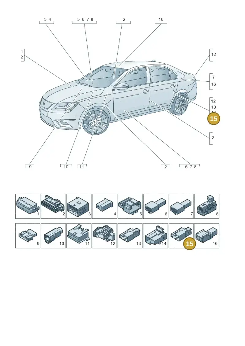 1J0973303 — SEAT Toledo Reference (2015-2019) diagram 742971790, position 15