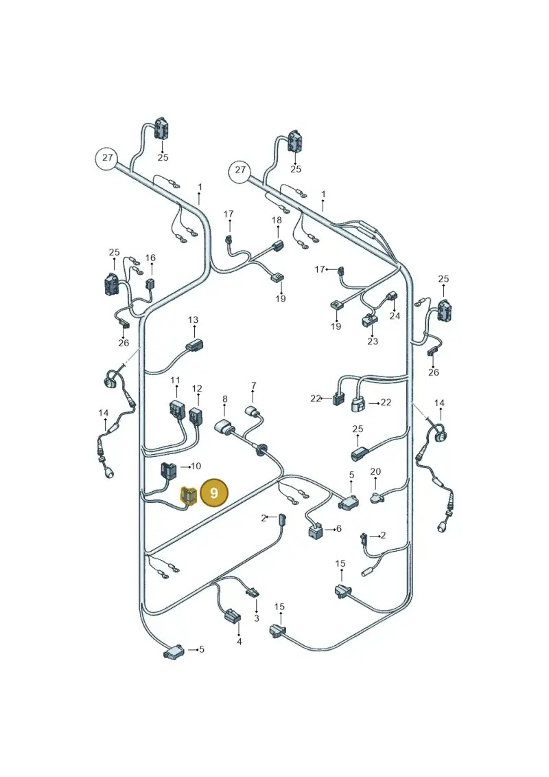 1J0973303M — SEAT Altea XL Reference (2013-2013) diagram 418971860, position 9