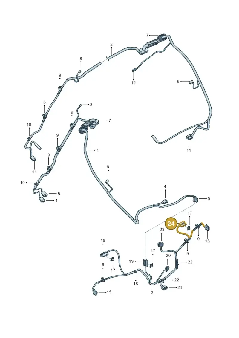 1J0973303M — SEAT Leon Stylance (2010-2012) diagram 456972820, position 24