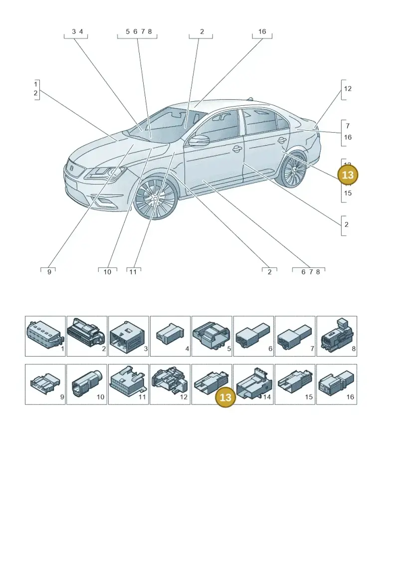 1J0973303M — SEAT Toledo Reference (2015-2019) diagram 742971790, position 13