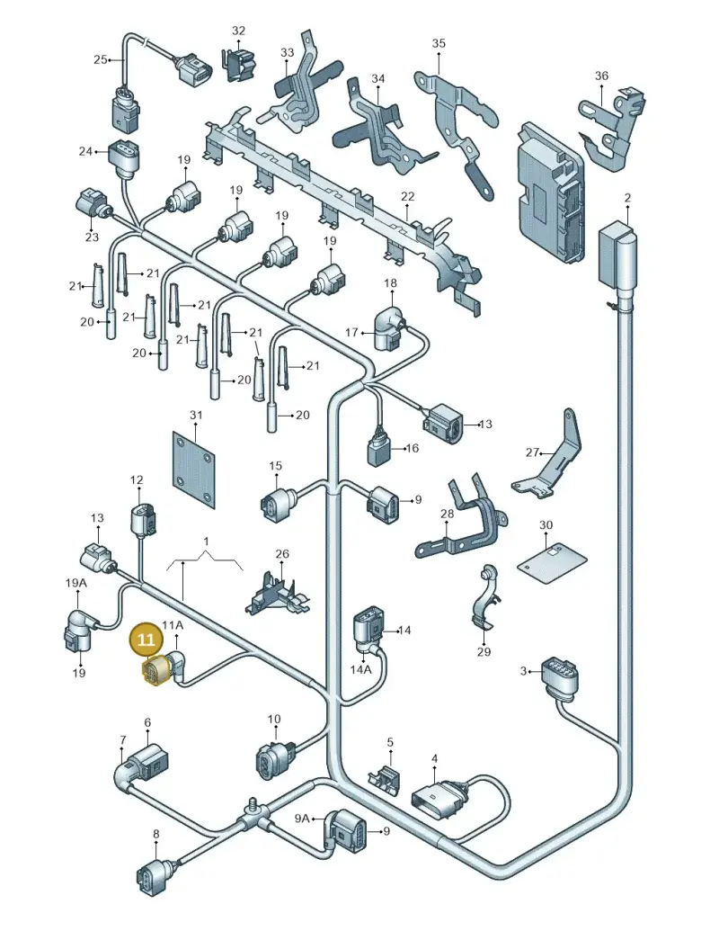 1J0973713G — SEAT Altea XL Reference (2013-2013) diagram 642971200, position 11