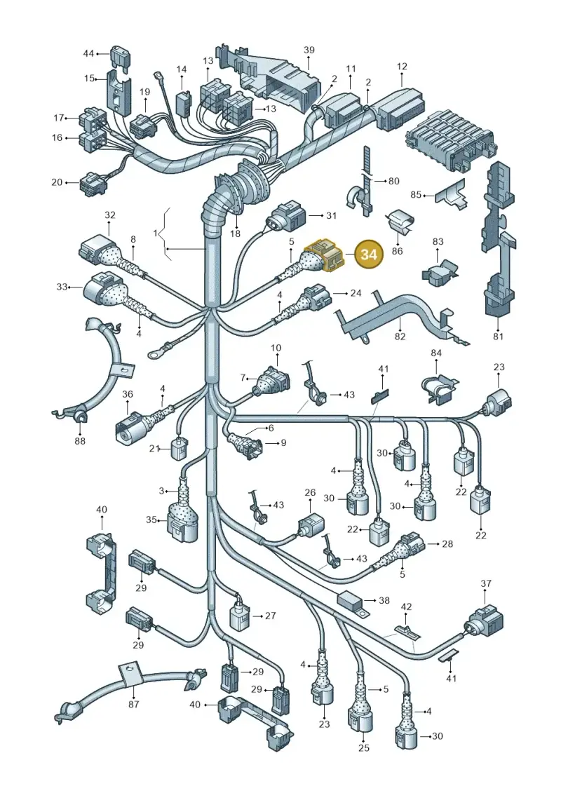 1J0973724A — SEAT Exeo ST Reference (2008-2011) diagram 249971100, position 34