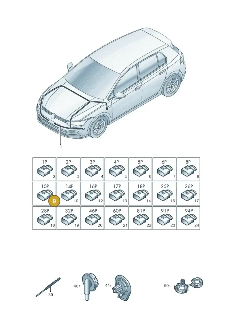 1J0973735 — SEAT Formentor TSI CUPRA (2020-) diagram 5h0971080, position 9