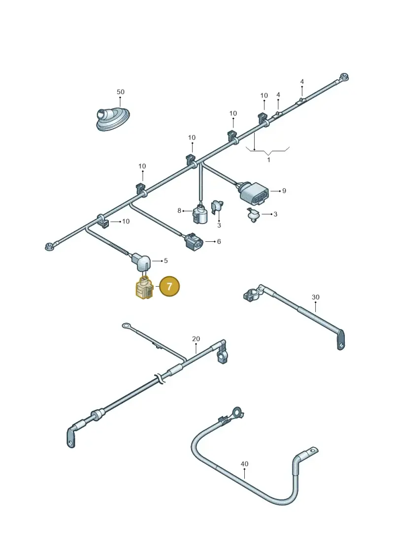1J0973772 — SEAT Toledo Reference (2015-2019) diagram 419971650, position 7