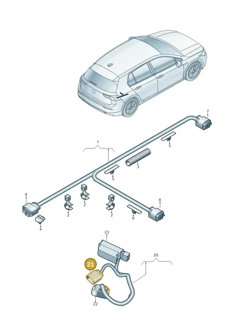 1J0973824 — SEAT Formentor TSI CUPRA (2020-) diagram 5h0972050, position 21