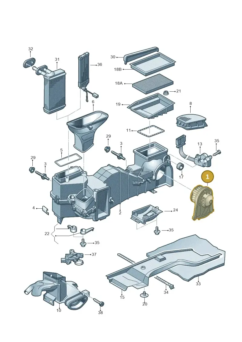 1J2819021C — SEAT AROSA (2003-2004) diagram 231819250, position 1
