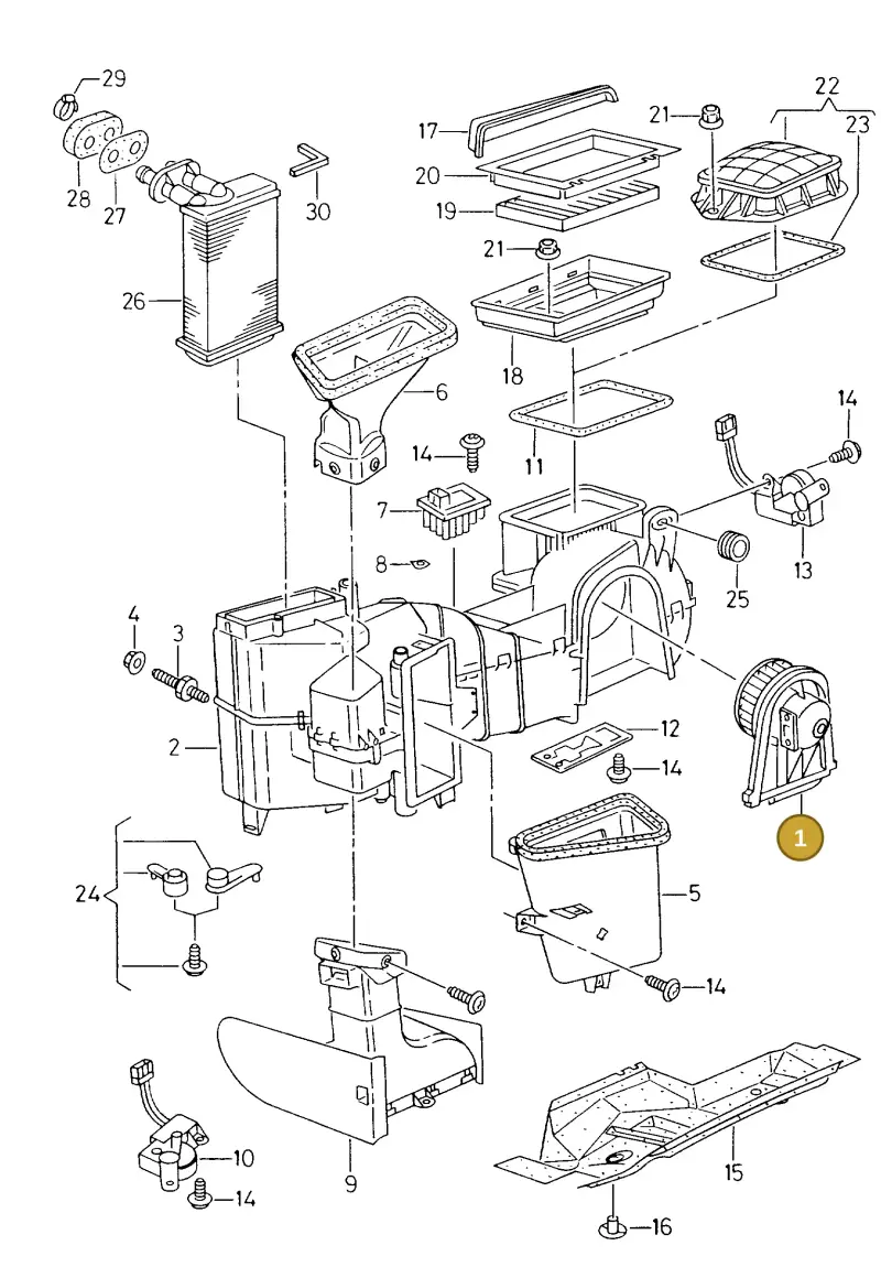1J2819021C — SEAT CORDOBA/VARIO (1999-2002) diagram 238819200, position 1
