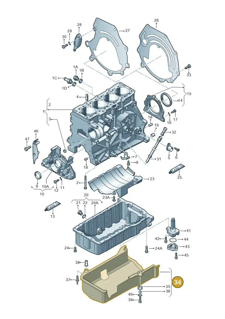 1JM198601T — SEAT Ibiza (2012-) diagram 194103150, position 34