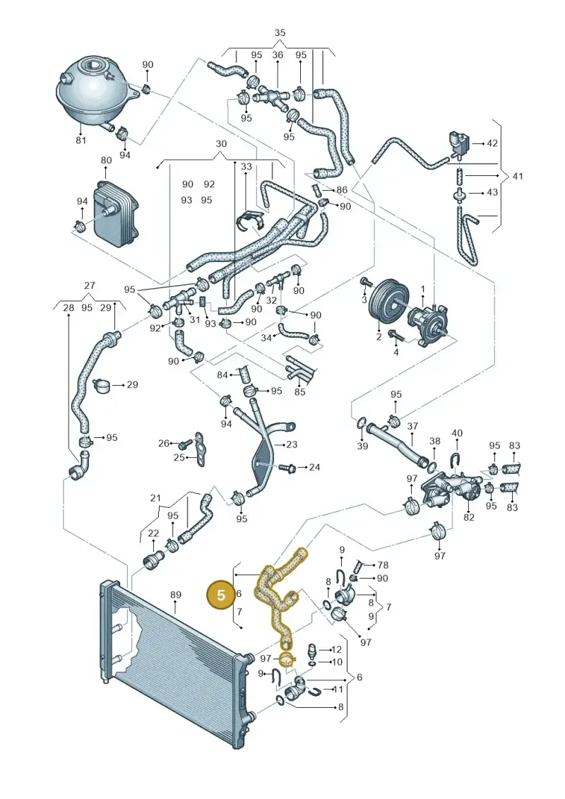 1K0121049CB — SEAT Altea XL Reference (2013-2013) diagram 649121100, position 5