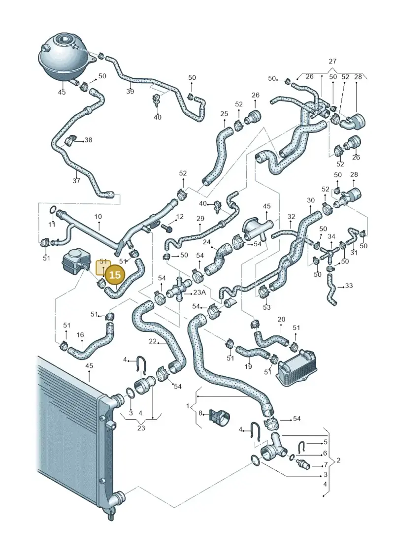 1K0121058S — SEAT ALTEA (2004-2006) diagram 420121180, position 15