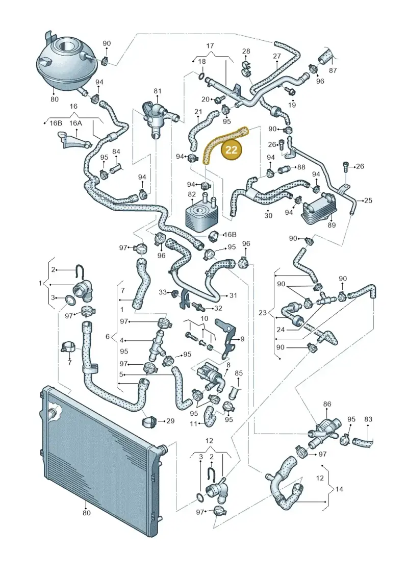 1K0121096BR — SEAT Altea XL Reference (2013-2013) diagram 646121350, position 22