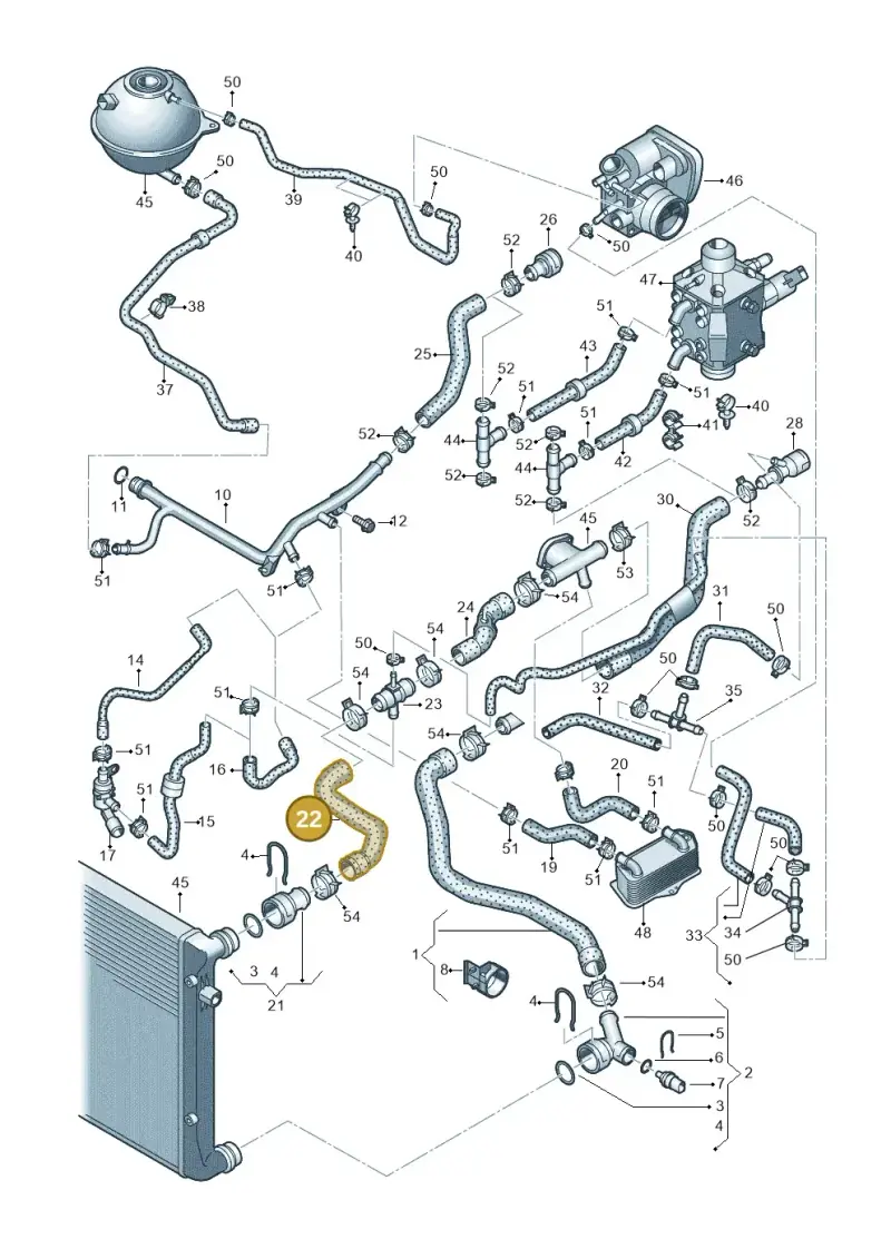 1K0121101BS — SEAT Altea XL Reference (2013-2013) diagram 649121200, position 22