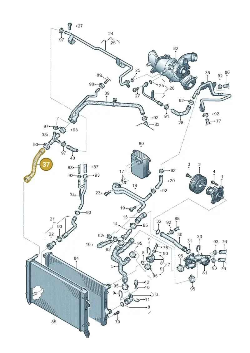 1K0121101CS — SEAT Altea XL Reference (2013-2013) diagram 625121130, position 37