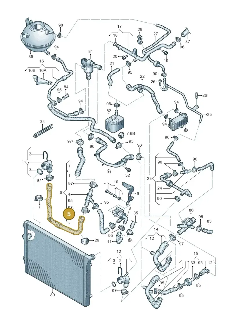 1K0121101DB — SEAT Altea XL Reference (2013-2013) diagram 650121620, position 5