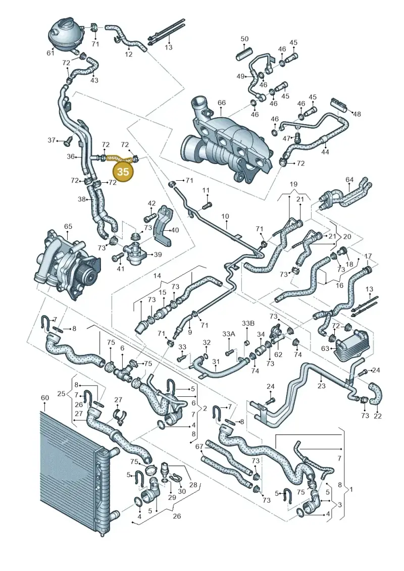 1K0121109AL — SEAT Altea XL Reference (2013-2013) diagram 412121640, position 35