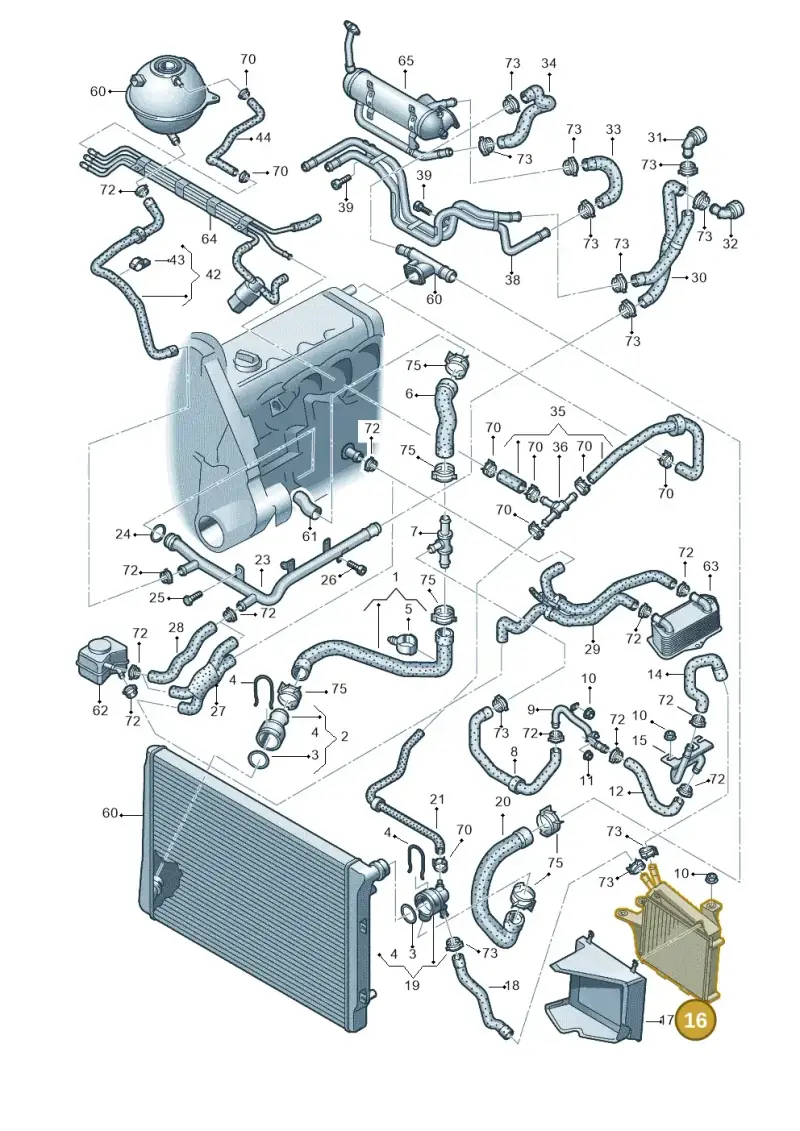 1K0121212C — SEAT Altea XL Reference (2010-2013) diagram 420121500, position 16