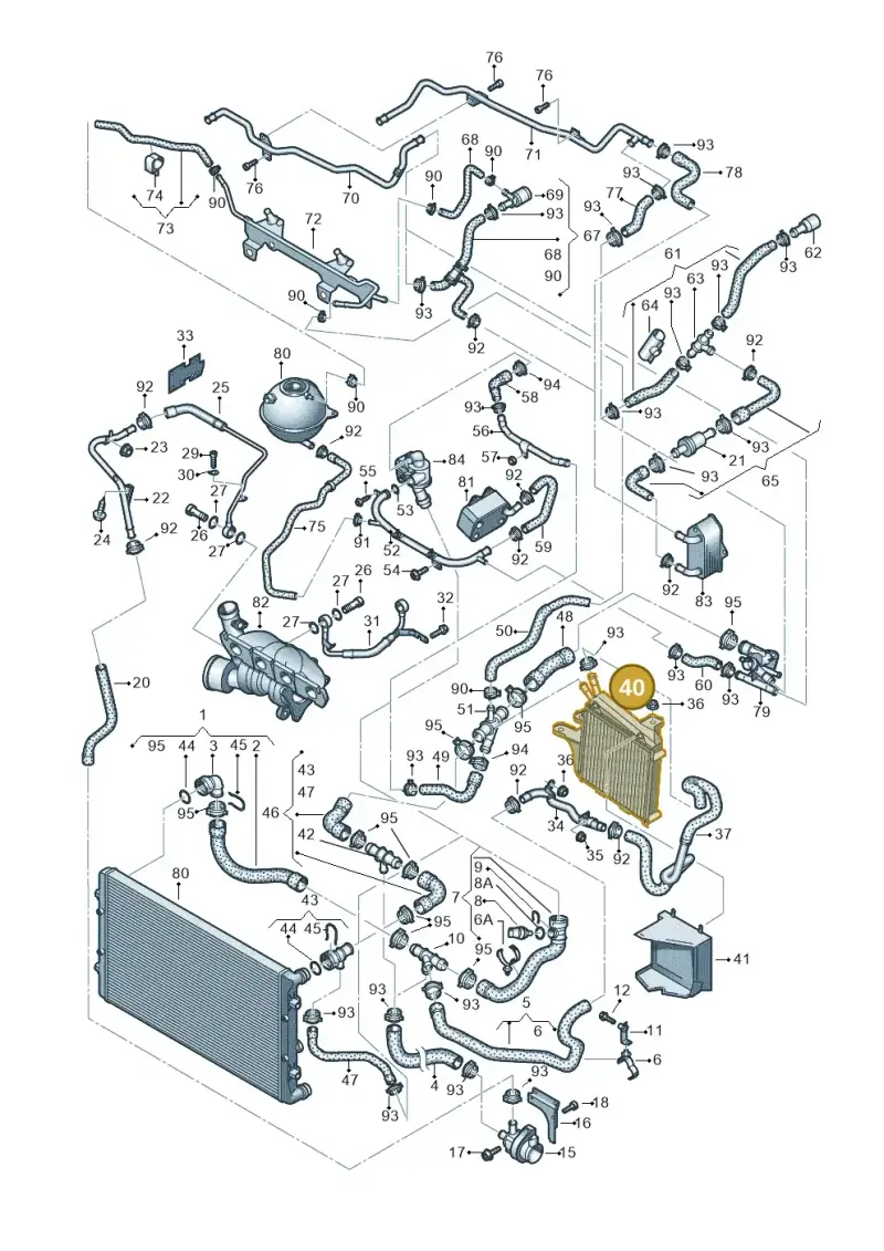 1K0121212C — SEAT Leon Stylance (2010-2012) diagram 649121340, position 40
