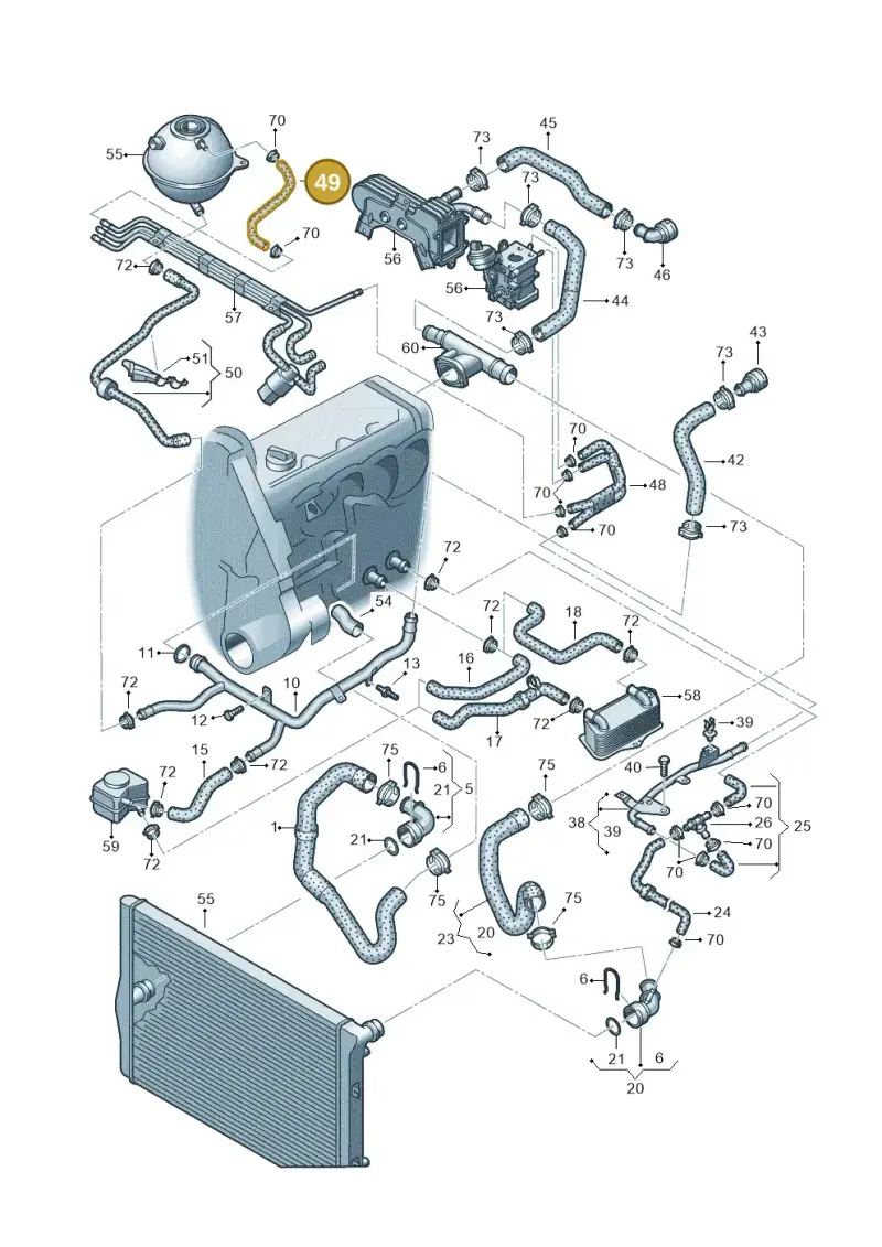 1K0121447S — SEAT Altea XL Reference (2013-2013) diagram 625121450, position 49