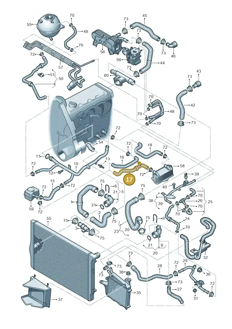 1K0122058E — SEAT ALTEA (2004-2006) diagram 420121450, position 17