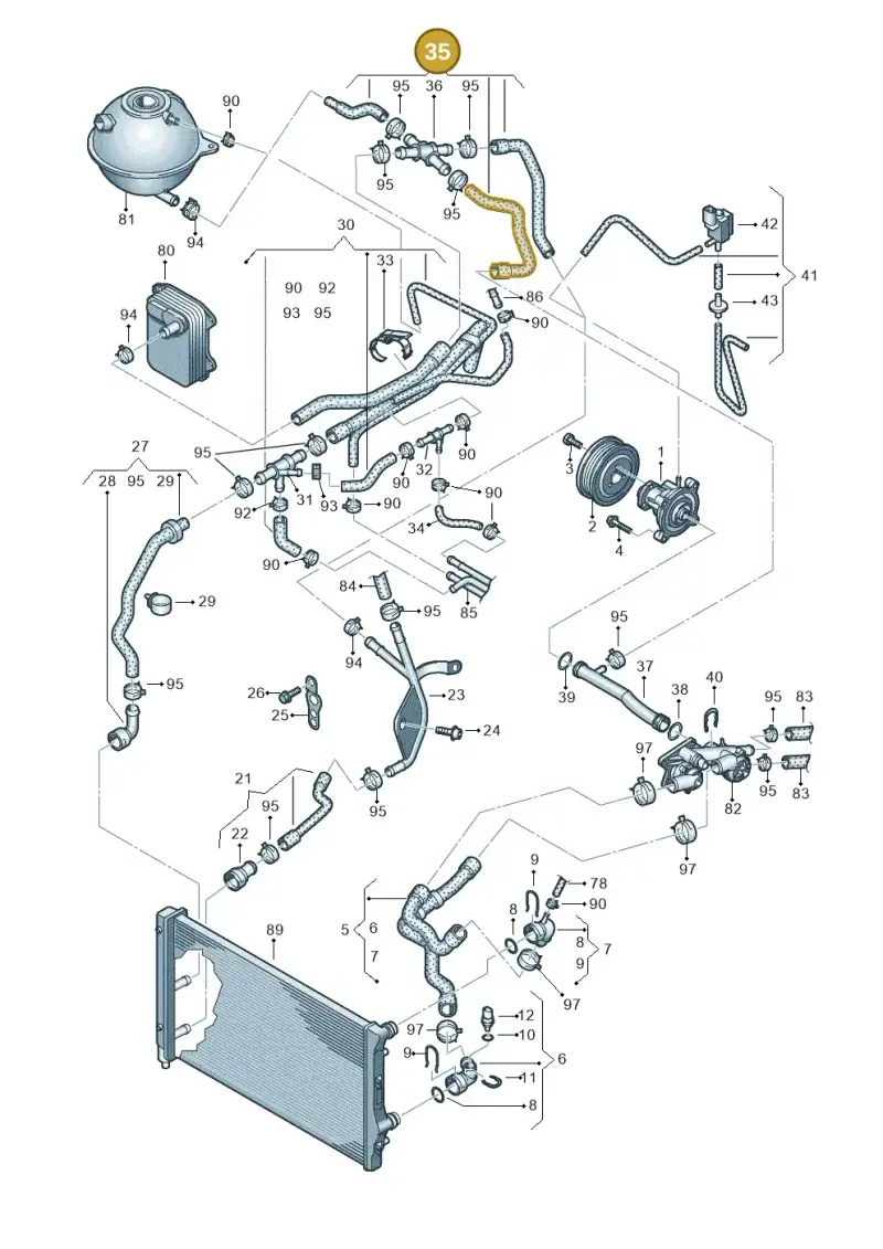 1K0122109CJ — SEAT Altea XL Reference (2013-2013) diagram 649121100, position 35