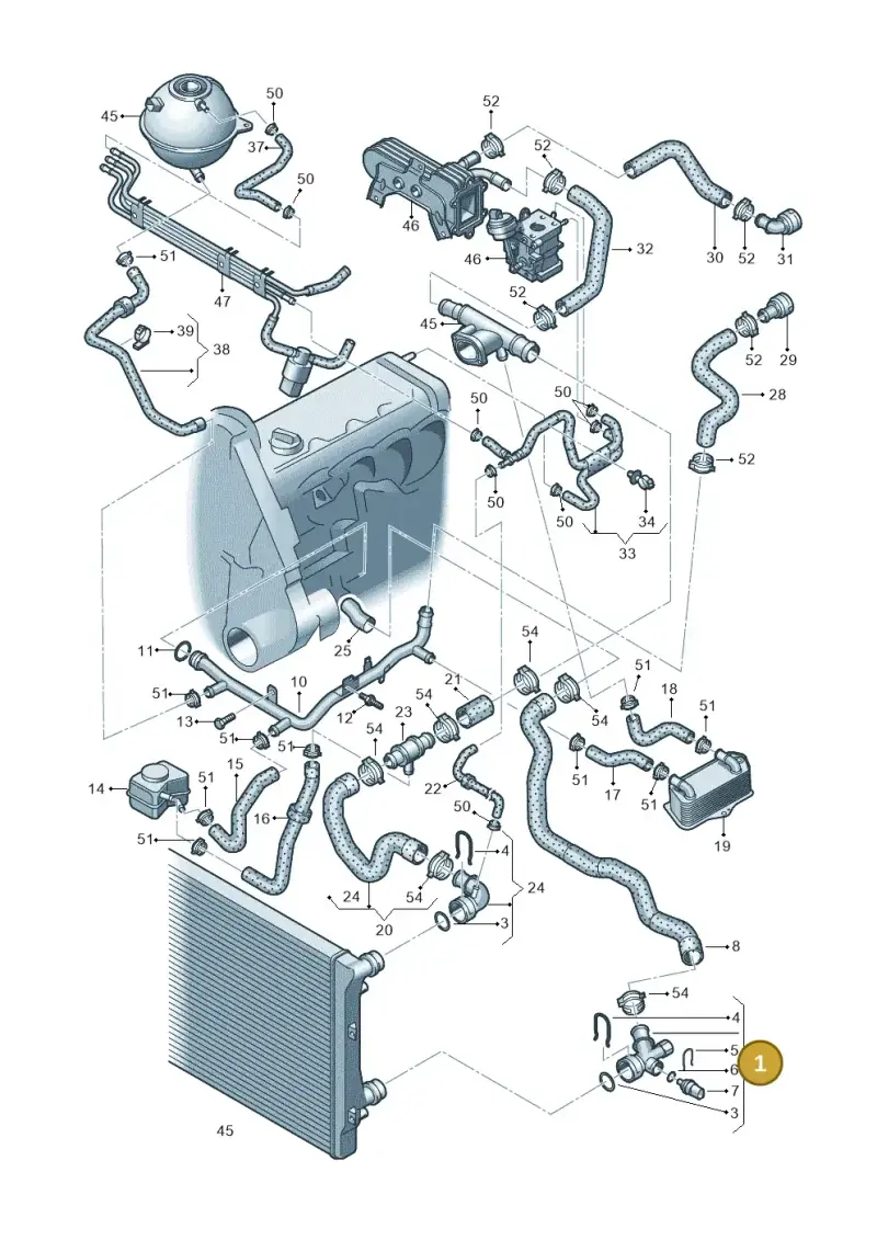 1K0122291P — SEAT Altea XL Reference (2010-2013) diagram 420121400, position 1