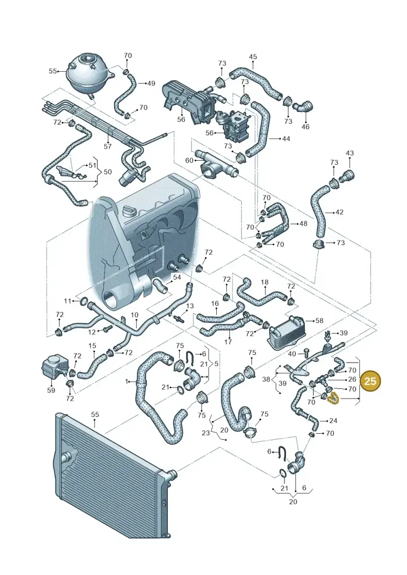 1K0122447CC — SEAT Altea XL Reference (2013-2013) diagram 625121450, position 25