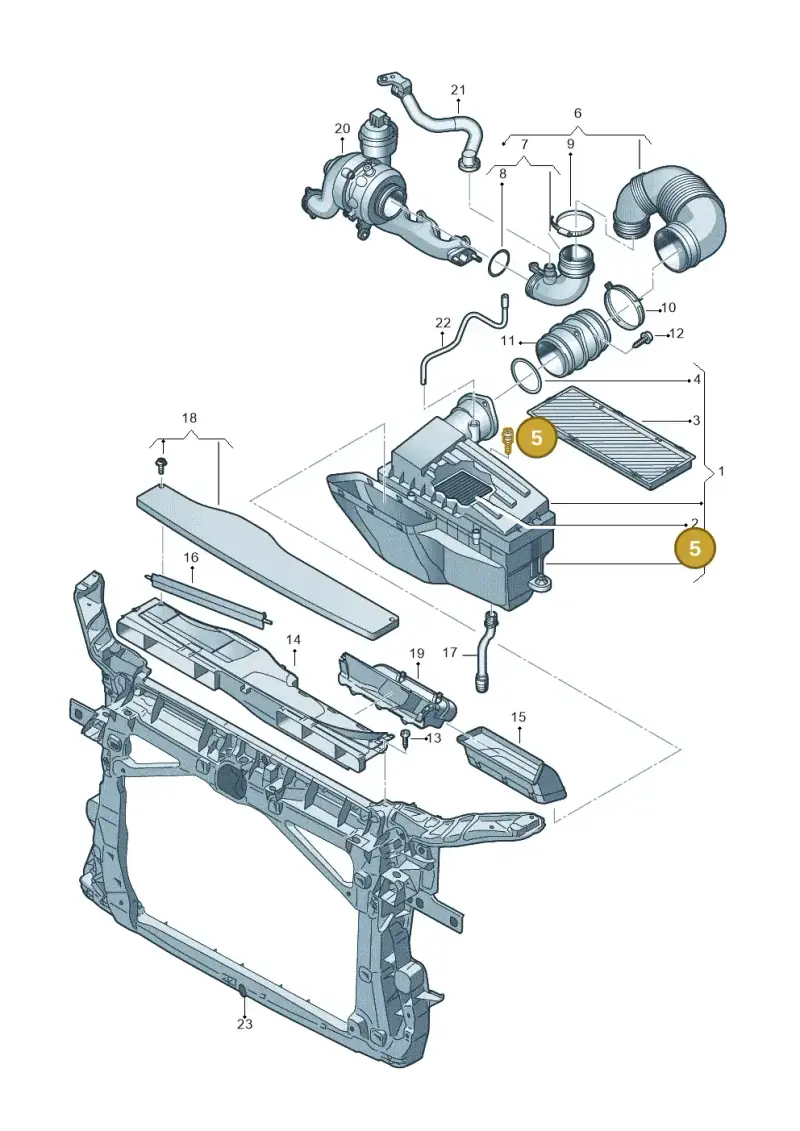 1K0129381 — SEAT Alhambra Stylance (2015-2022) diagram 863129200, position 5