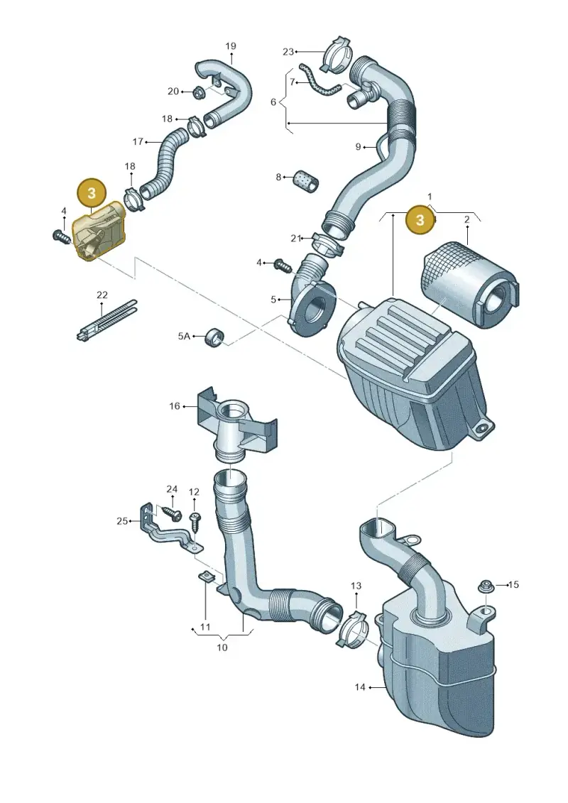 1K0129594 — SEAT Leon Stylance (2010-2012) diagram 649129200, position 3