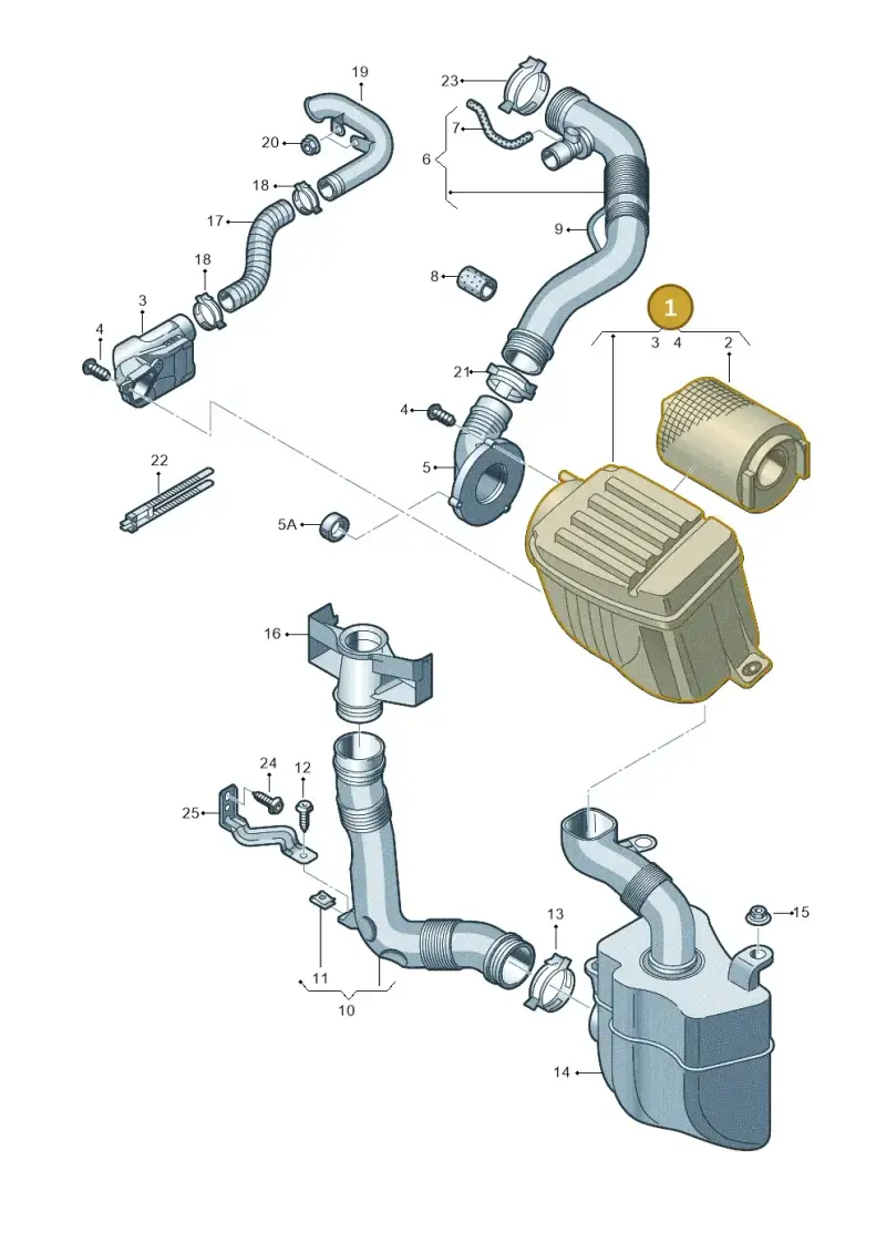 1K0129607C — SEAT Leon Stylance (2010-2012) diagram 649129200, position 1