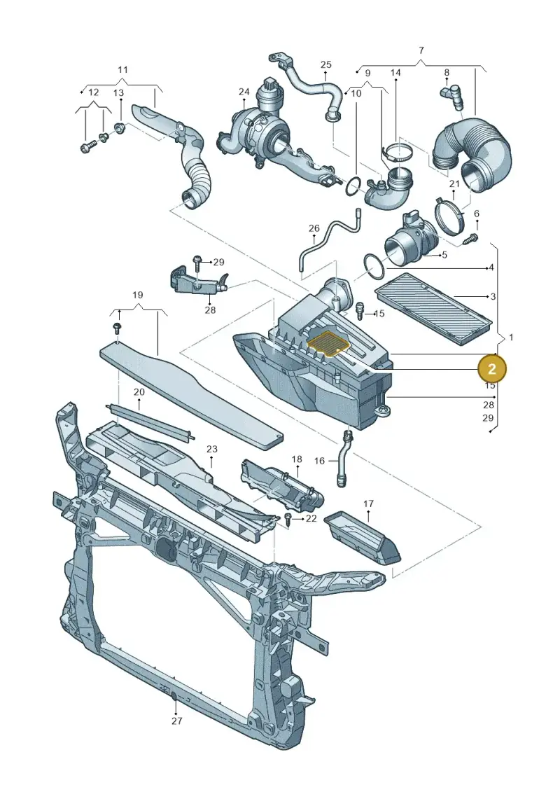 1K0129620G — SEAT Alhambra Stylance (2015-2022) diagram 863129400, position 2