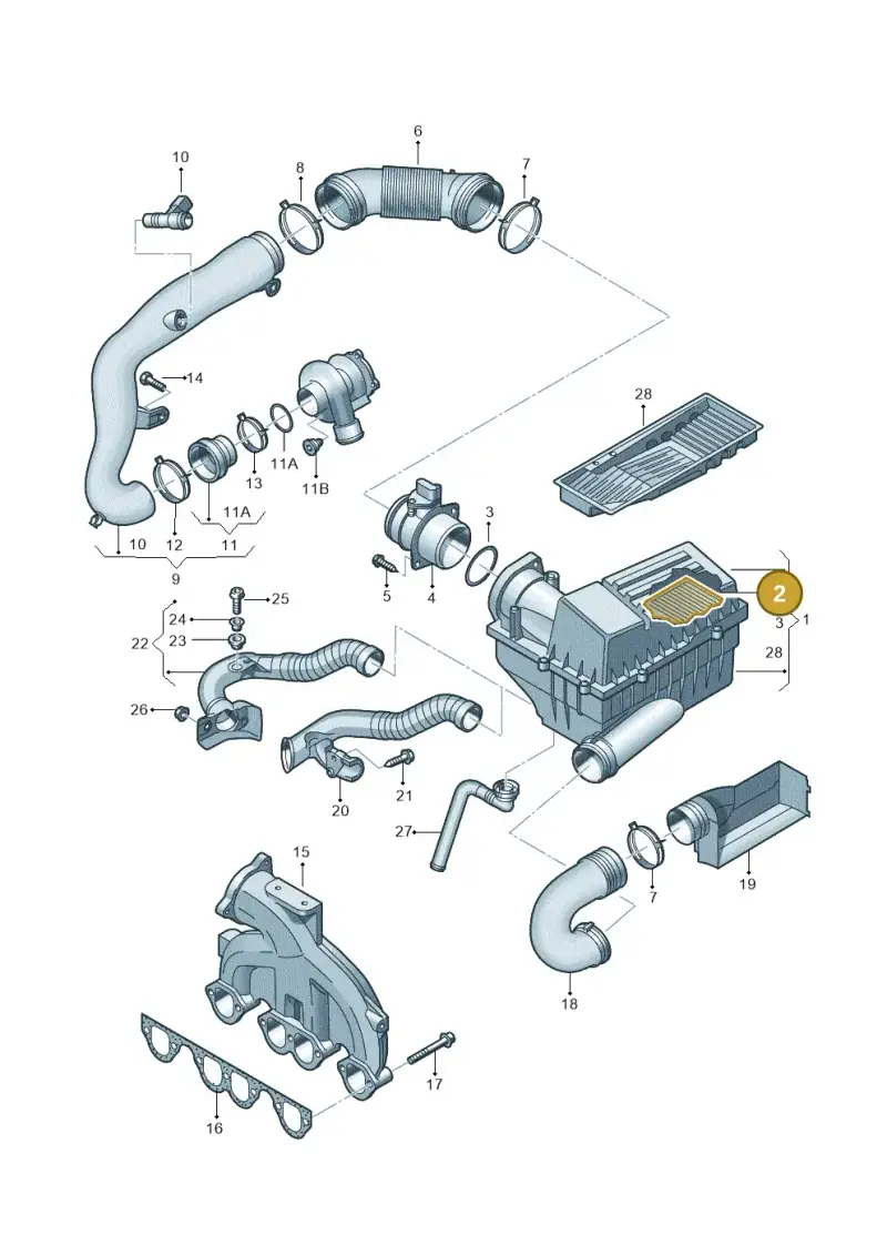1K0129620L — SEAT Altea XL Reference (2010-2013) diagram 460129300, position 2