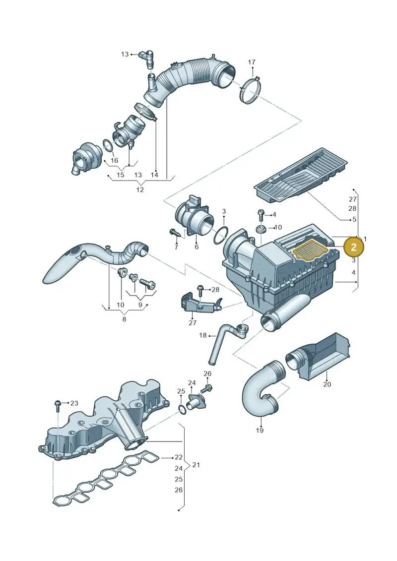 1K0129620L — SEAT Altea XL Reference (2013-2013) diagram 737129400, position 2