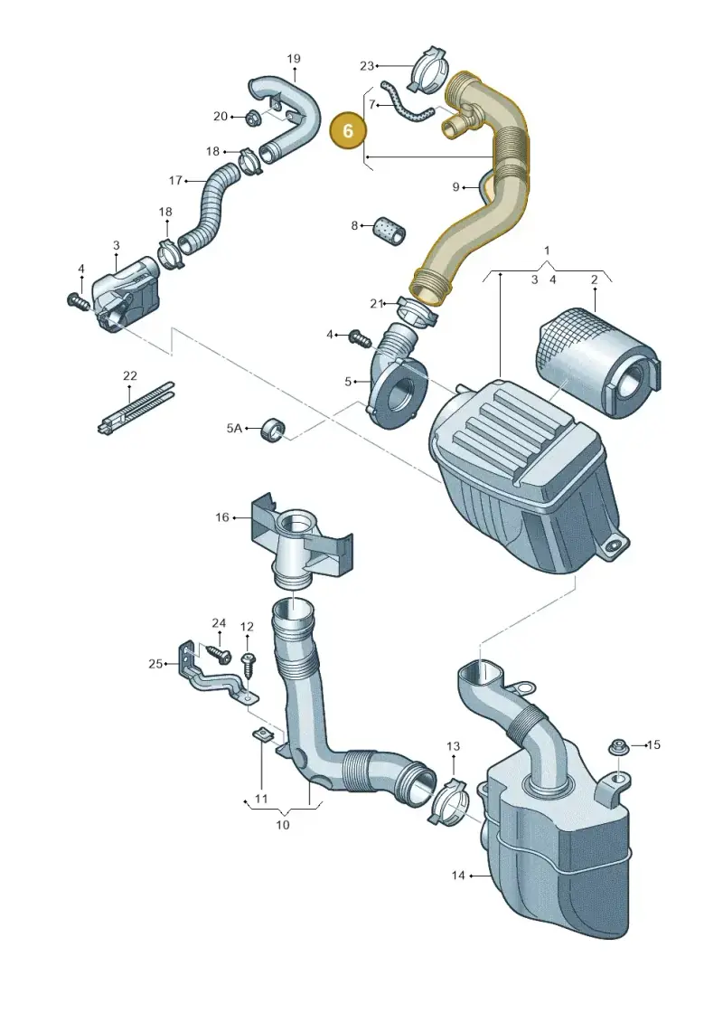 1K0129684AF — SEAT Leon Stylance (2010-2012) diagram 649129200, position 6