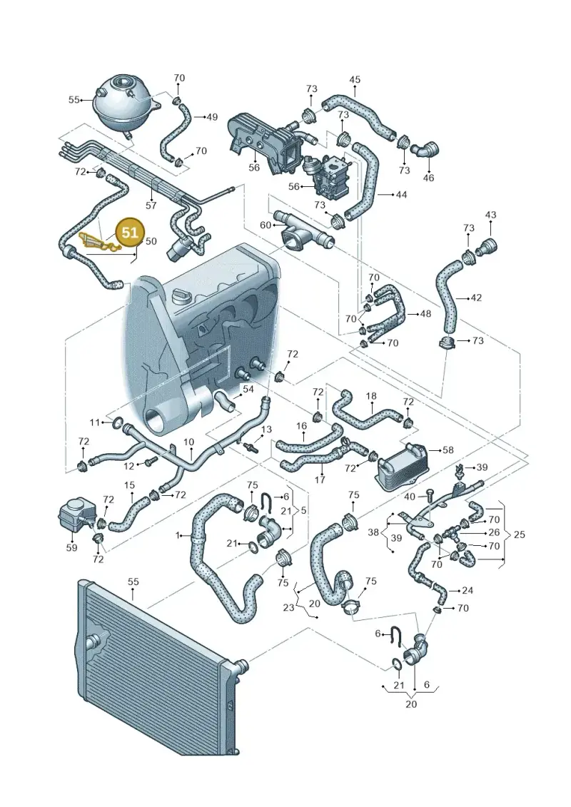 1K0133687B — SEAT Altea XL Reference (2013-2013) diagram 625121450, position 51