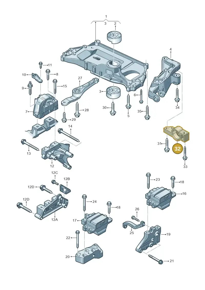 1K0199232K — SEAT Altea XL Reference (2013-2013) diagram 649199200, position 32