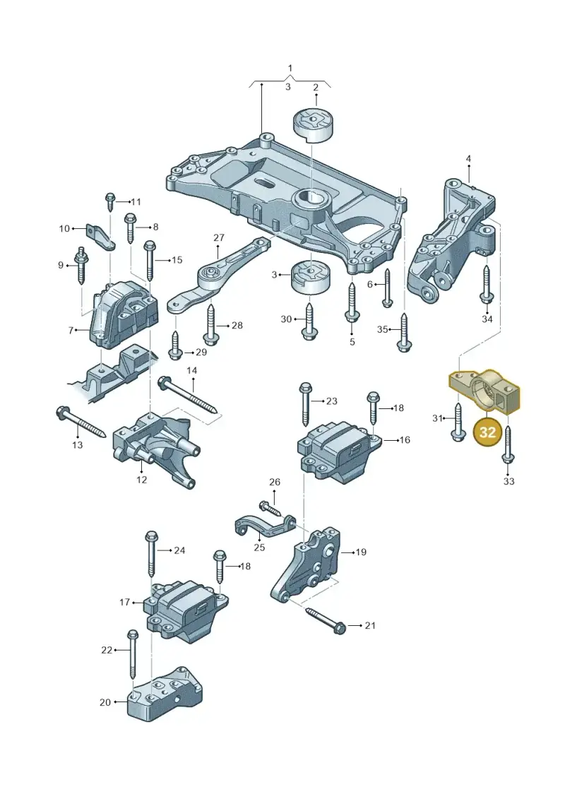 1K0199232K — SEAT Altea XL Reference (2013-2013) diagram 409199200, position 32