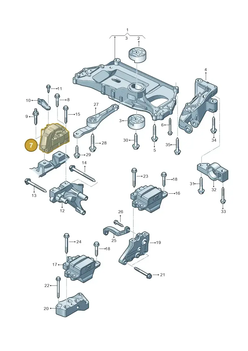 1K0199262AS — SEAT Altea XL Reference (2010-2013) diagram 409199200, position 7