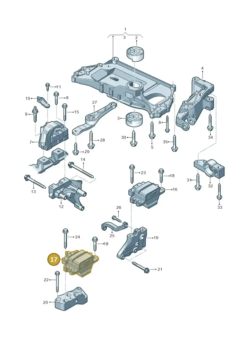 1K0199555Q — SEAT Altea XL Reference (2013-2013) diagram 409199200, position 17