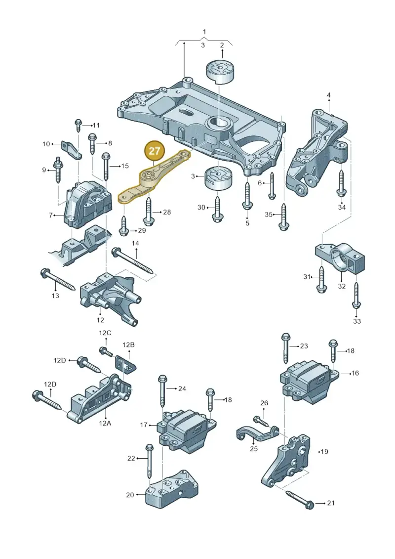 1K0199855BD — SEAT Altea XL Reference (2010-2013) diagram 649199200, position 27