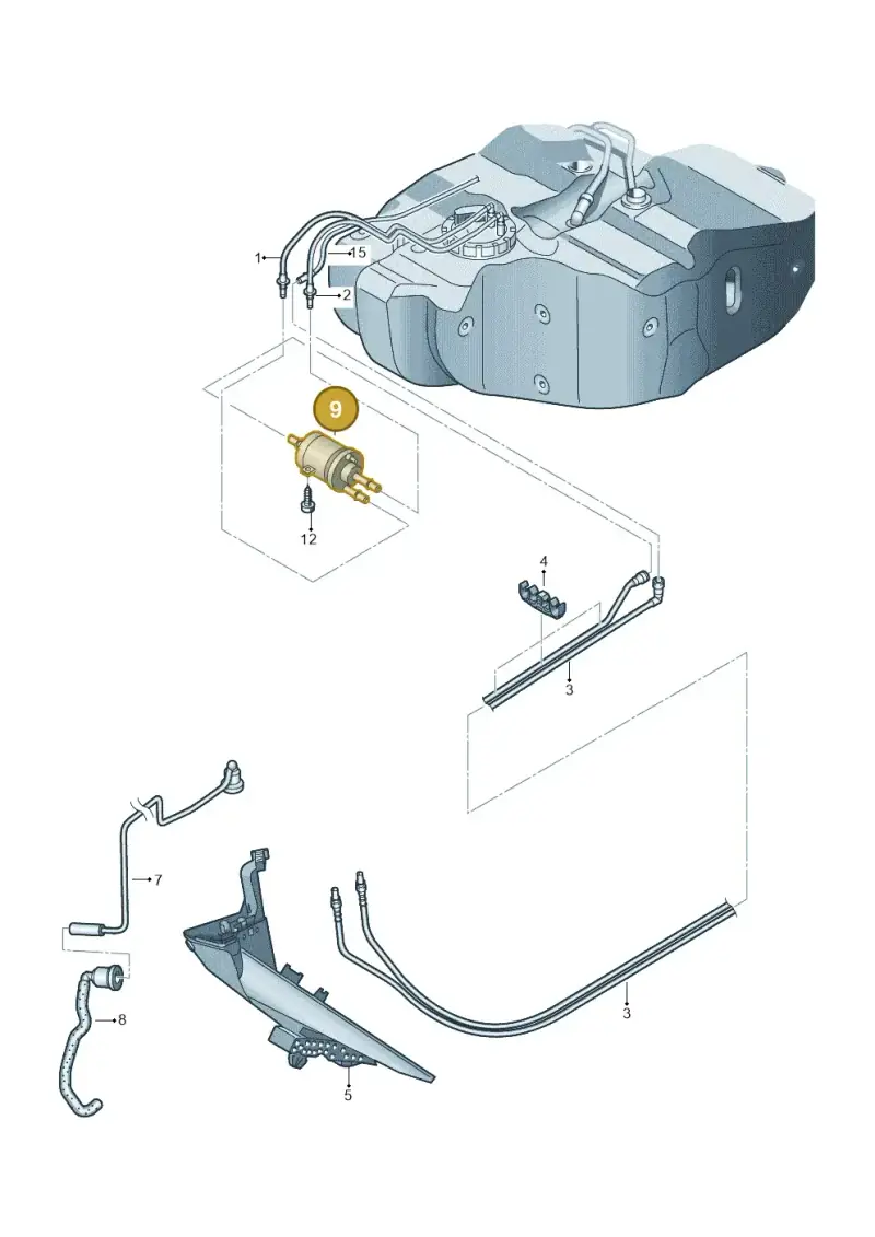 1K0201051L — SEAT Leon Stylance (2010-2012) diagram 649201400, position 9