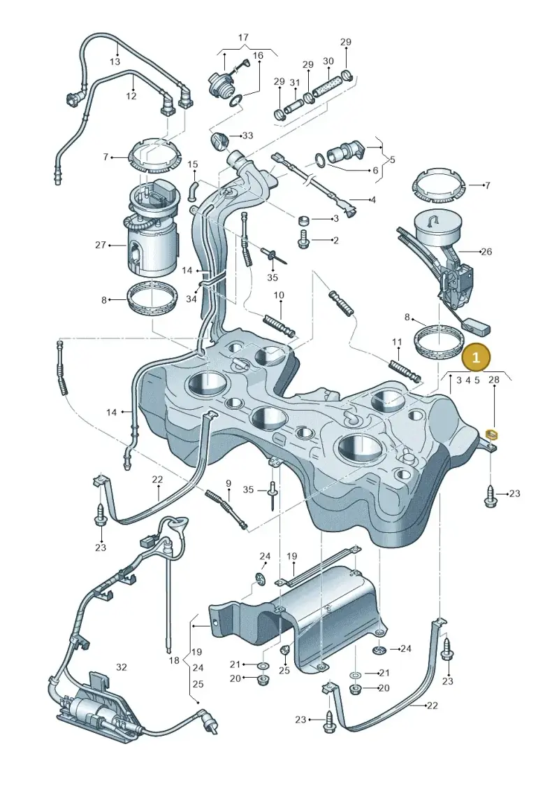 1K0201060GE — SEAT Altea XL Reference (2013-2013) diagram 412201100, position 1