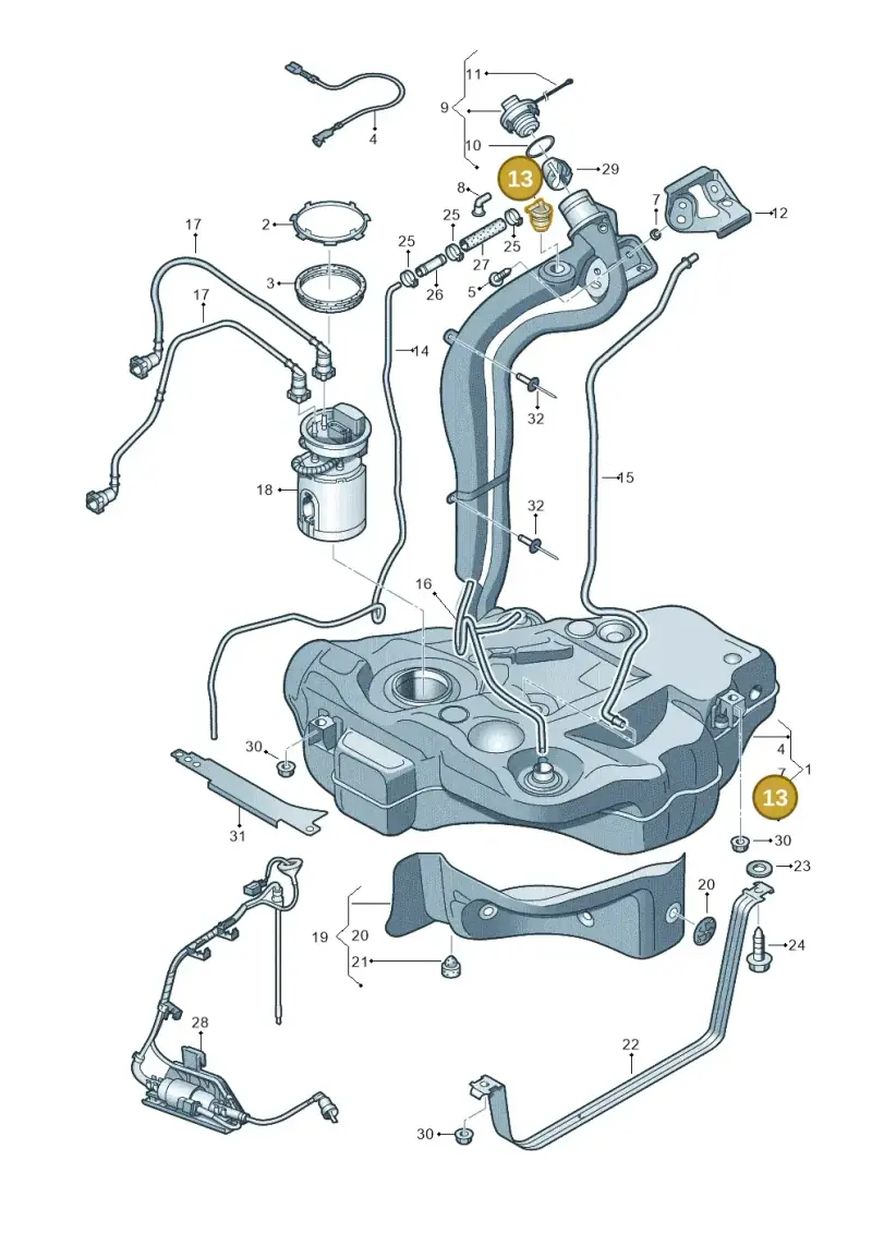 1K0201751A — SEAT Altea XL Reference (2013-2013) diagram 412201000, position 13